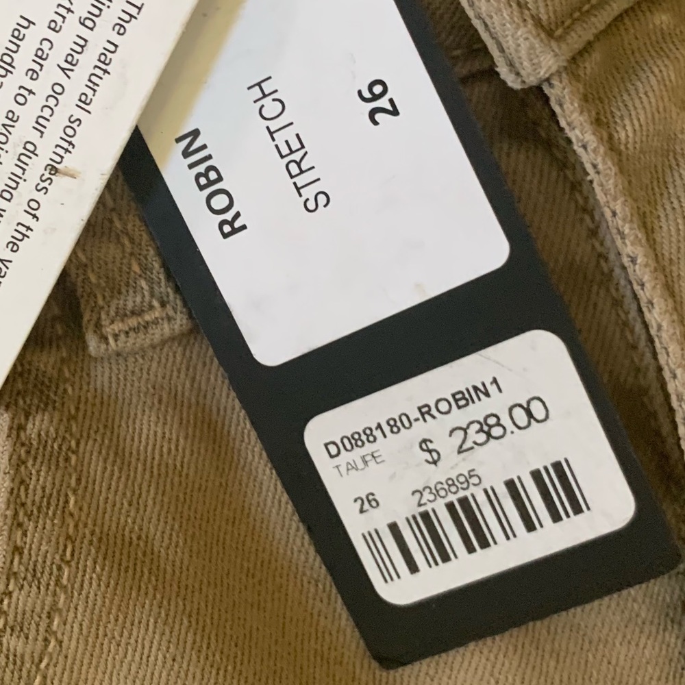 🆕 Carmar 'Robin' Taupe Skinny Jeans 26 - Picture 7 of 7